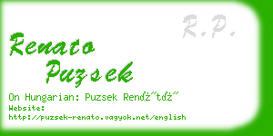 renato puzsek business card